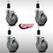 Service Caster 5'' SS Gray Poly Swivel 1-3/8'' Expanding Stem Caster Set with Brake, 4PK SCC-SSEX20S514-PPUB-TLB-138-4 - alternate 2